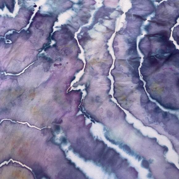 handmade tie dyed unisex tshirt purple blue geode S - Picture 4 of 7